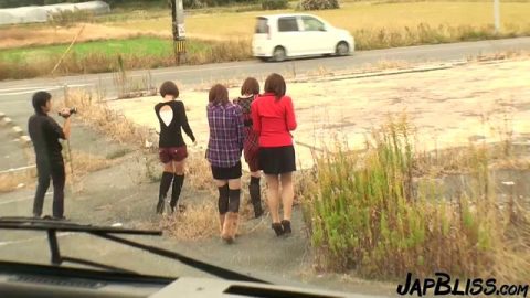 Japanese Group Gathering on the Bus